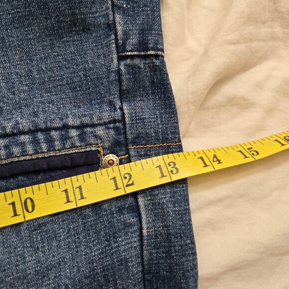 Vtg PJL Industries UK W11 Jeans Size 36x33 Medium Wash Blue Denim Baggy Fit - Picture 12 of 14